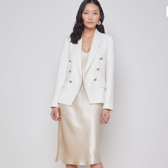 L'AGENCE KENZIE BLAZER IN IVORY - LIKE NEW (SIZE 0) - Picture 6 of 9
